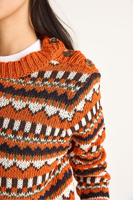 Ethnisch gemusterter Strickpullover - Image 6