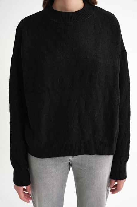 Rippstrickpullover mit Haarkreuzmuster - Image 5