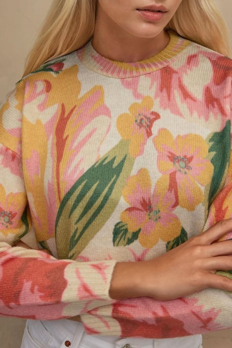 Jacquard-Strickpullover mit Rundhalsausschnitt - Image 3