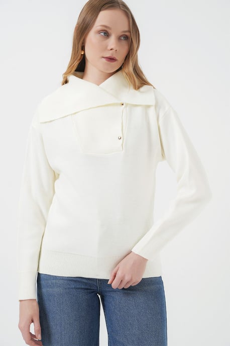 Acryl Strickjacke mit Schalkragen - Image 1