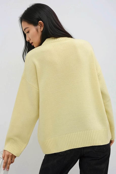 Rundhals Bequemer Pullover - Image 4