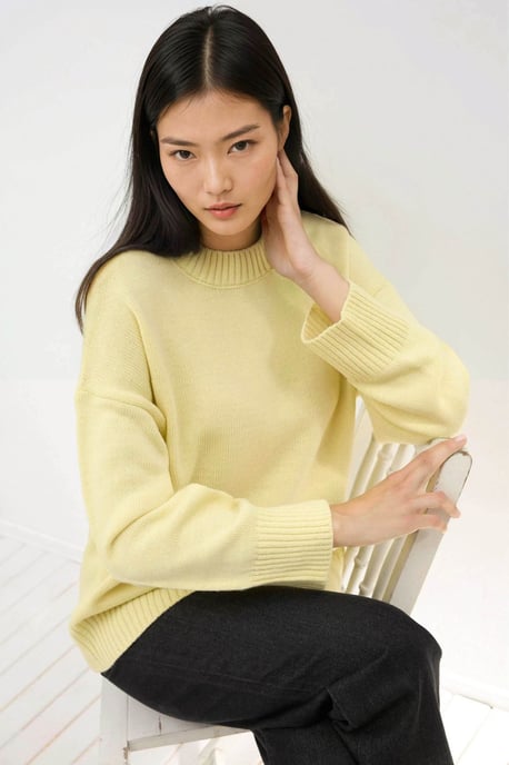 Rundhals Bequemer Pullover - Image 5