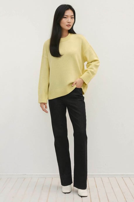 Rundhals Bequemer Pullover - Image 6