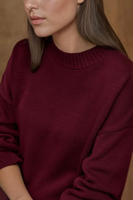 Dicker Strick Crewneck Langpullover - Image 3