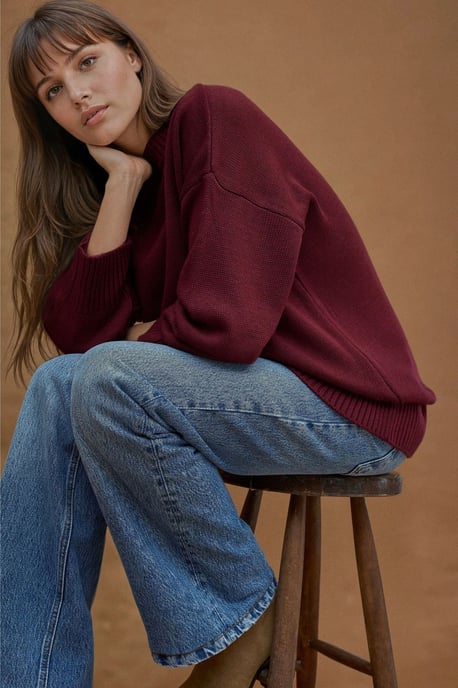 Dicker Strick Crewneck Langpullover - Image 4