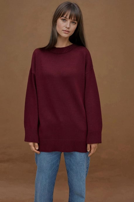 Dicker Strick Crewneck Langpullover - Image 6