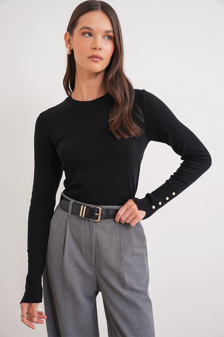 Rundhals Strickpullover - Image 1