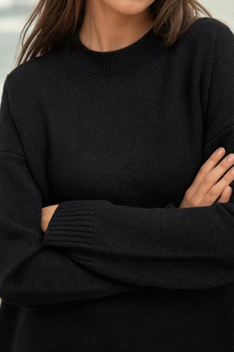 Gemütlicher Rundhalsausschnitt Strickpullover - Image 3