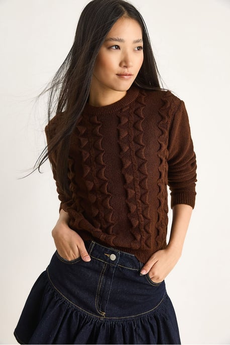 Strukturierter Rundhals-Pullover - Image 3