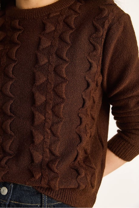 Strukturierter Rundhals-Pullover - Image 4