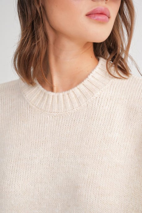 Oversized Rippstrickpullover mit Rundhalsausschnitt - Image 5