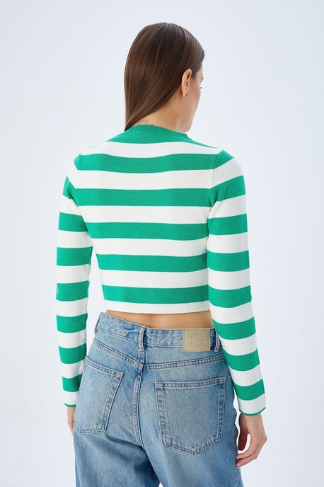 Gestreifter Strickpullover - Image 6