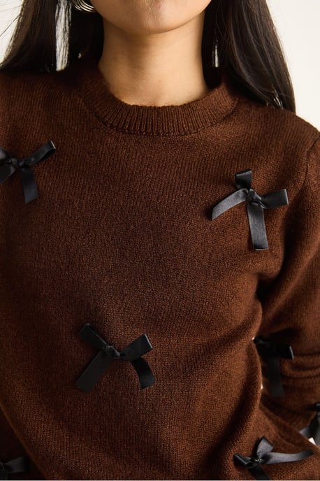 Pullover mit Schleifendetails und Rundhalsausschnitt - Image 6