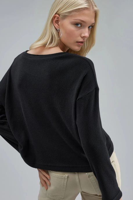 Rippstrick Crew Neck Pullover - Image 2