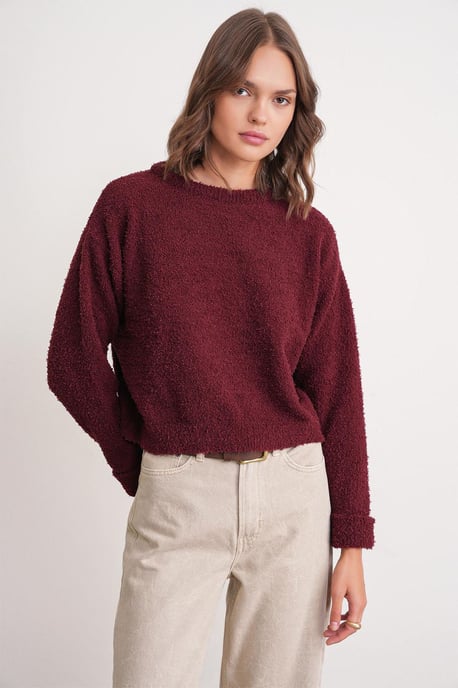 Plüschstrick-Crop-Pullover - Image 3