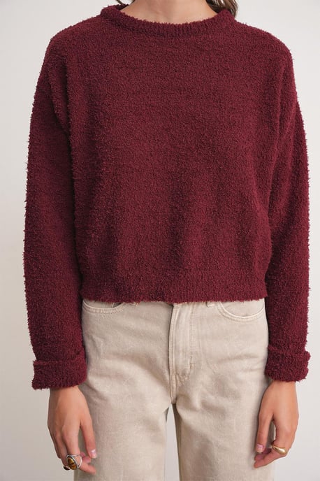 Plüschstrick-Crop-Pullover - Image 4