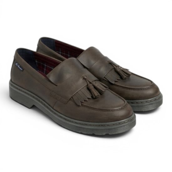 Ben Sherman Herren-Slipper aus braunem Leder mit Quasten - Dudley - Image 4