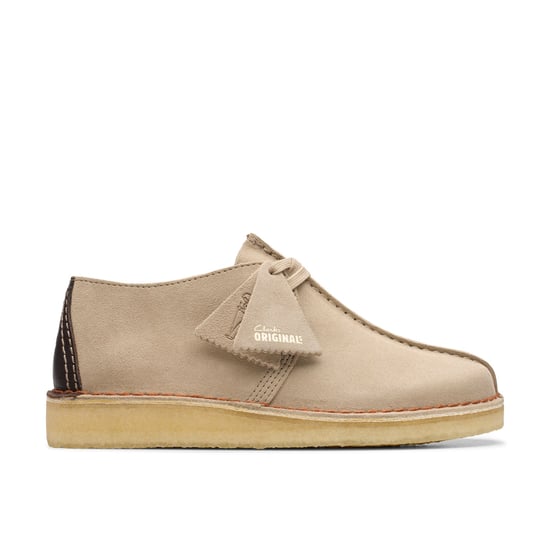 Clarks Originals Desert Trek Wildleder Herren Schnürschuhe In Beige - Image 2
