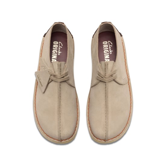 Clarks Originals Desert Trek Wildleder Herren Schnürschuhe In Beige - Image 5