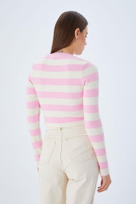 Gestreifter Strickpullover - Image 6