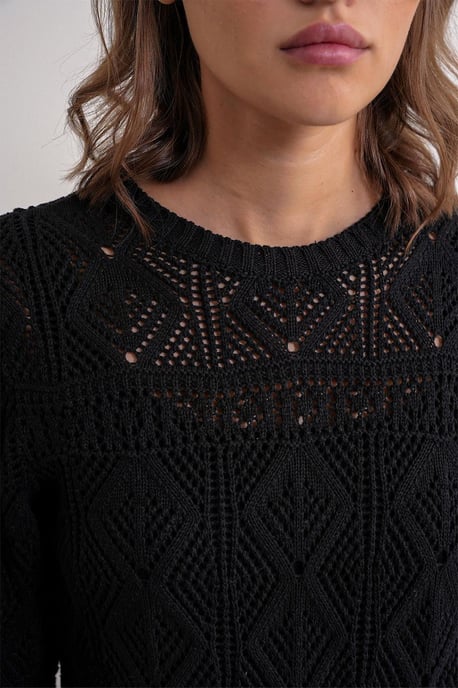 Strickpullover mit strukturiertem Muster und Rundhalsausschnitt - Image 6