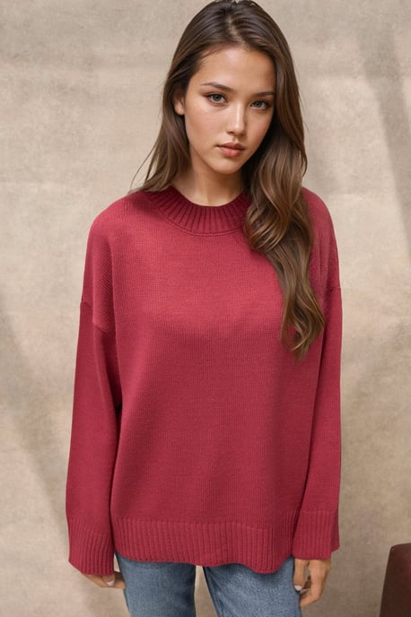 Rundhals Gemütlicher Pullover - Image 6