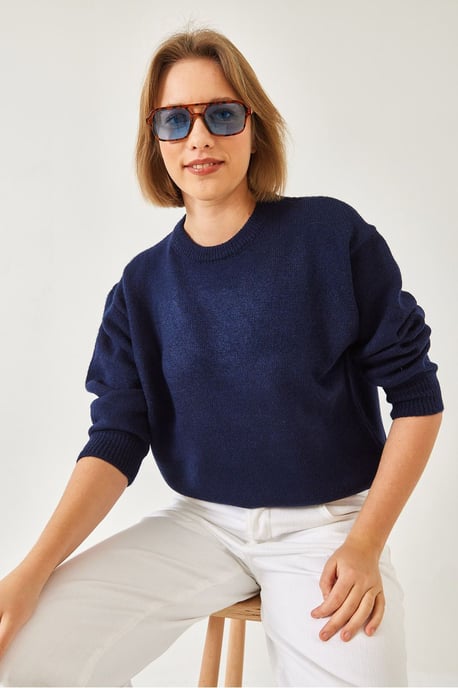 Crew Neck Relaxed Fit Strickpullover - Image 2