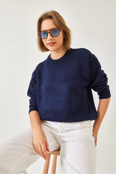 Crew Neck Relaxed Fit Strickpullover - Image 3