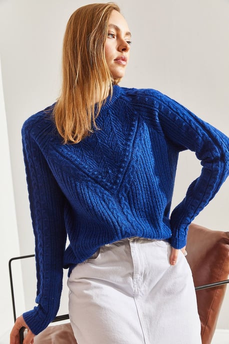 Musterierter dicker Rundhals-Pullover - Image 2