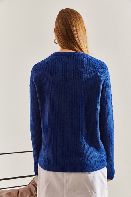Musterierter dicker Rundhals-Pullover - Image 3