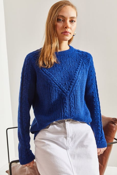 Musterierter dicker Rundhals-Pullover - Image 4