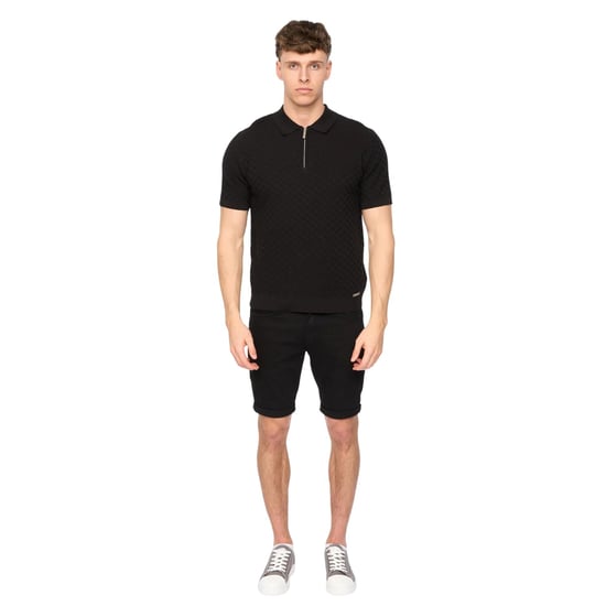 Duck and Cover - "Danvers" Poloshirt für Herren, mit kurzem Reißverschluss, Jerseyware (Schwarz) - Image 4