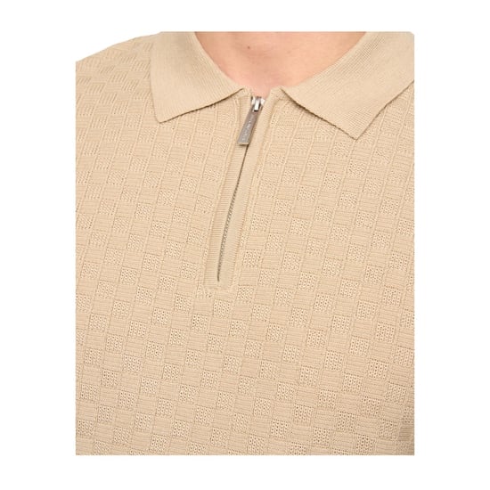 Duck and Cover - "Danvers" Poloshirt für Herren, mit kurzem Reißverschluss, Jerseyware (Steinfarben) - Image 3