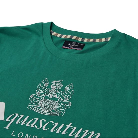 Aquascutum Active Beach Basic T-shirt Mit Großem Logo, Grün - Image 2