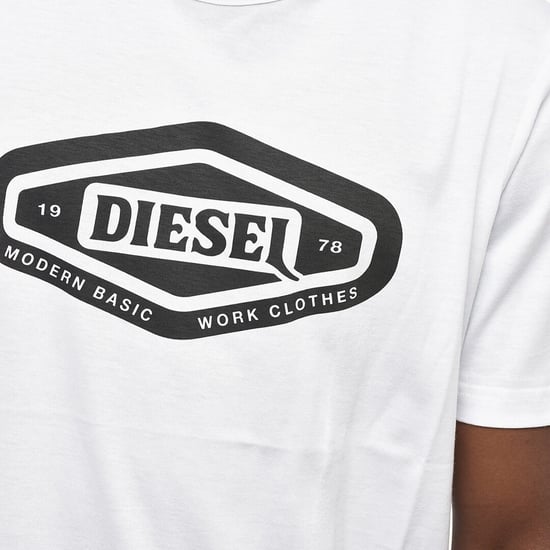 Diesel Modern Basic Logo Weißes T-shirt - Image 3