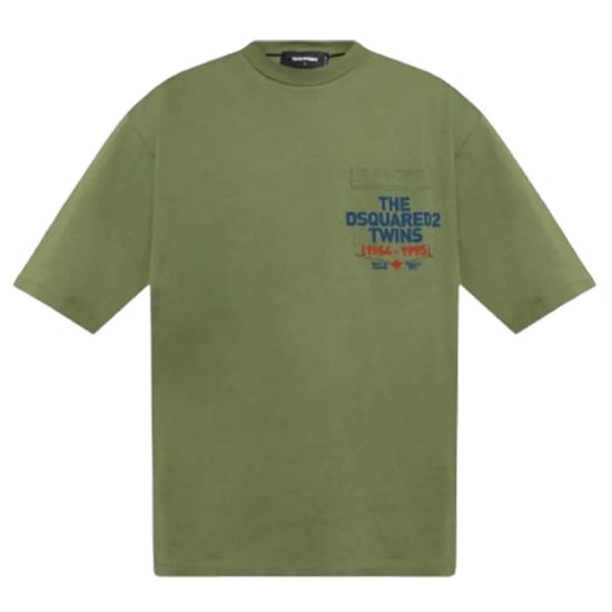 Dsquared2 T‑Shirt mit Taschenlogo-Print - Grün - Image 1