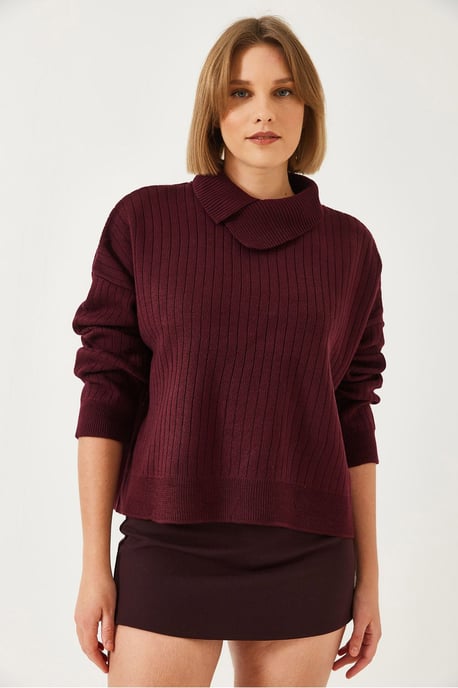 Rippstrick-Jackenschalpullover - Image 3