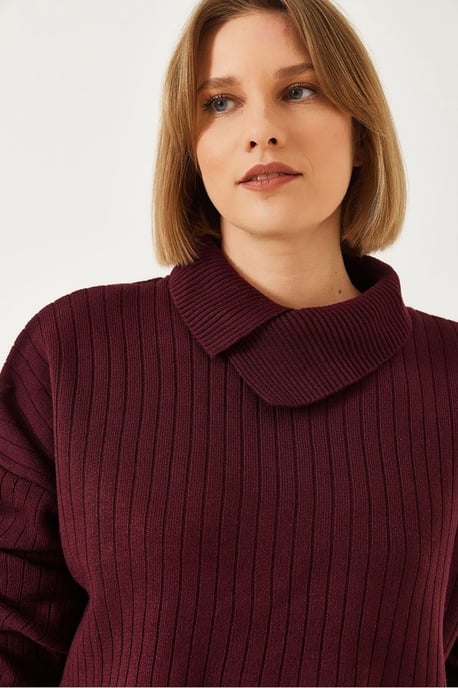 Rippstrick-Jackenschalpullover - Image 4