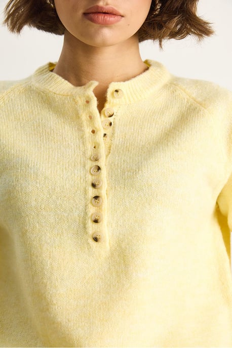 Knopfkragen Lässig Sitzender Strickpullover - Image 6