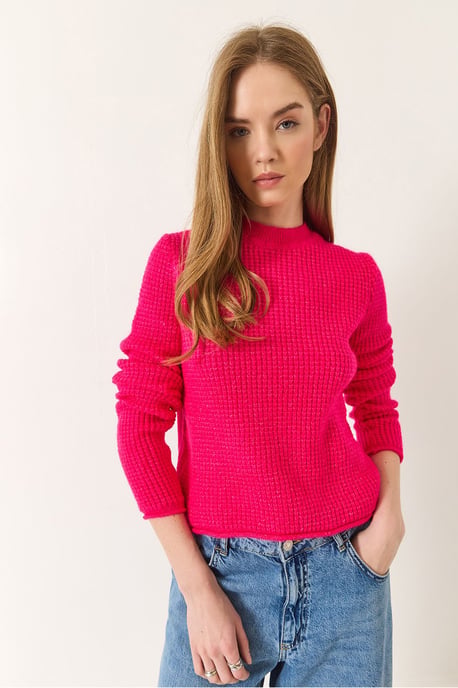 Strukturierter Rippstrick-Pullover mit Rundhalsausschnitt - Image 2