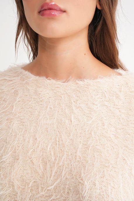 Weicher Plüschstruktur-Strickpullover - Image 6