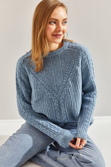 Musterierter dicker Rundhals-Pullover - Image 4