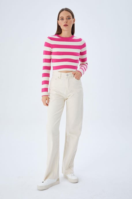 Gestreifter Strickpullover - Image 4