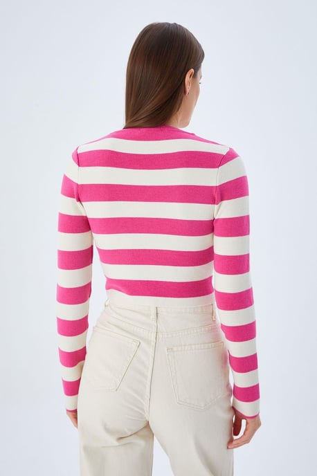 Gestreifter Strickpullover - Image 6