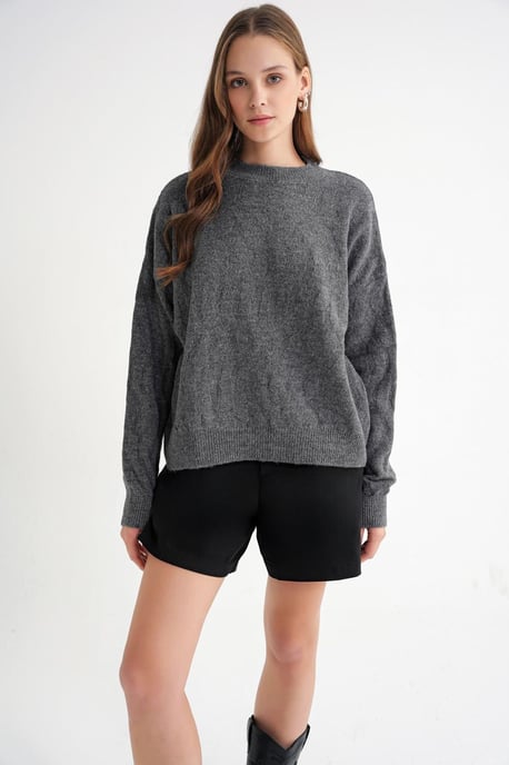Rippstrickpullover mit Haarglanzmuster - Image 4