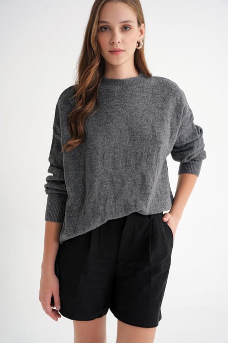 Rippstrickpullover mit Haarglanzmuster - Image 5