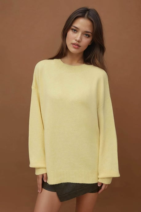 Kuscheliger Rundhals-Strickpullover - Image 5