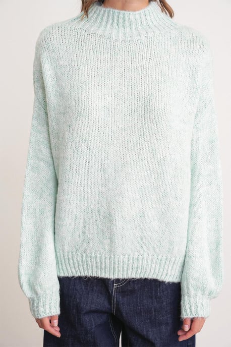 Lässiger Schnitt Rundhals Dickstrickpullover - Image 4