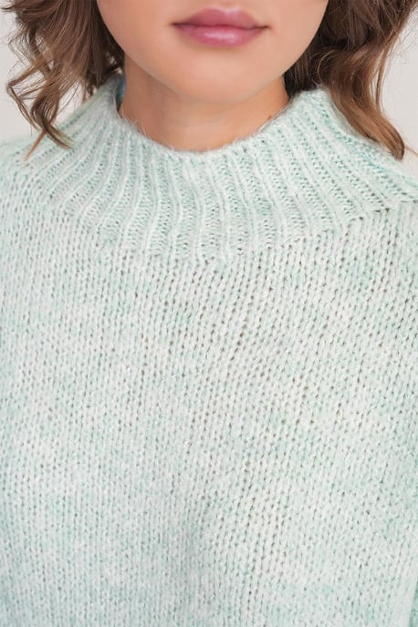 Lässiger Schnitt Rundhals Dickstrickpullover - Image 5