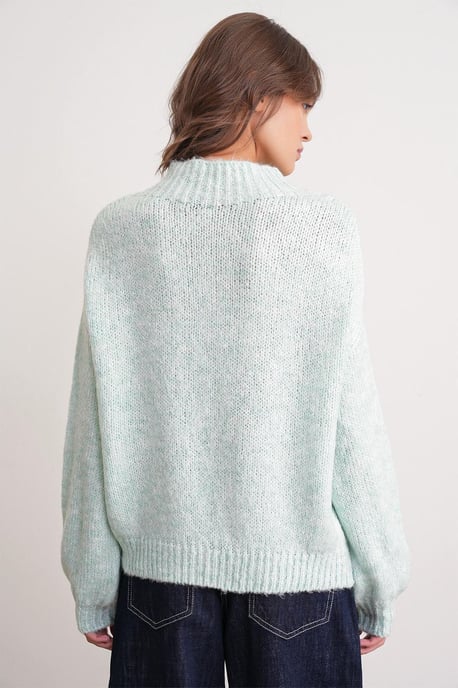 Lässiger Schnitt Rundhals Dickstrickpullover - Image 6